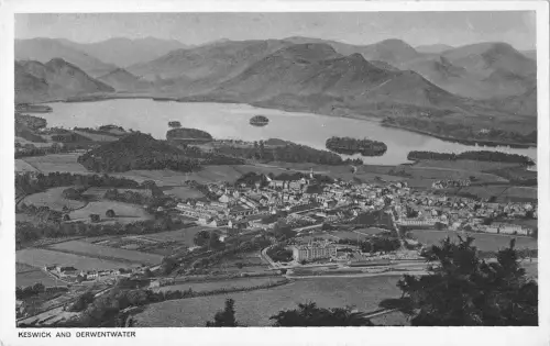 uk3204 keswick and derwentwater cumbria real photo uk