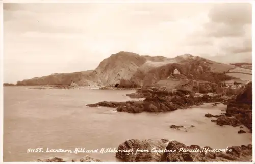uk22600 lantern hill and hillsborough capstone parade ilfracombe real photo uk