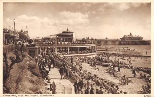 uk26967 bandstand pier and front eastbourne real photo uk