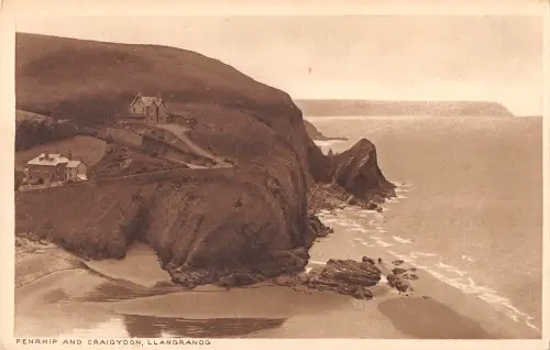 uk22507 penrhip and craigydon langrannog wales real photo uk