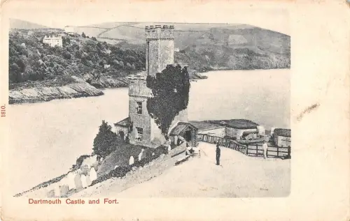 uk26739 dartmouth castle and fort real photo uk
