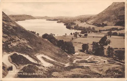 uk19462 the houses howtown and ullswater real photo uk