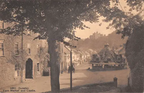 uk19416 yarn market and castle dunster real photo uk