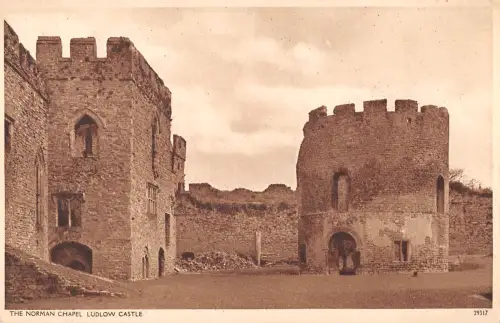 uk30382 norman chapel ludlow castle real photo uk