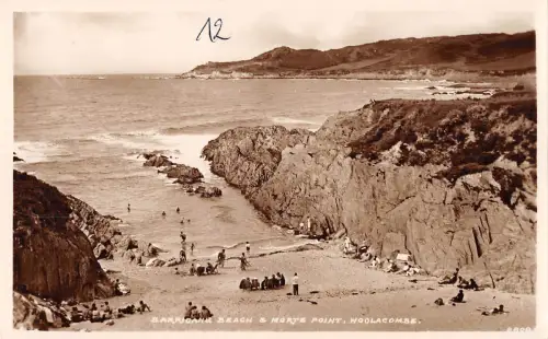 uk16199 barrigane beach and morte point woolacombe real photo uk