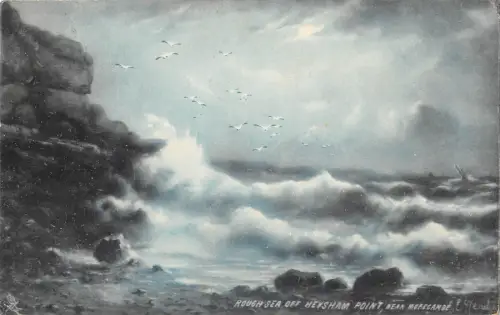 BR099804 raue See vor Heysham Point in der Nähe von Morecambe UK