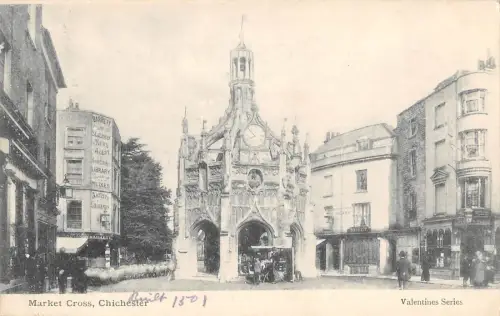 uk13024 market cross chichester real photo uk