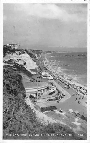 uk14155 bay from durley chine bournemouth real photo uk