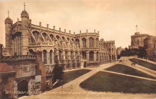 uk22760 Unterstation und St Georges Kapelle Windsor Schloss Echtfoto UK