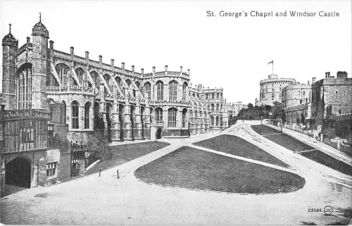uk22750 st georges chapell and windsor castle real photo uk
