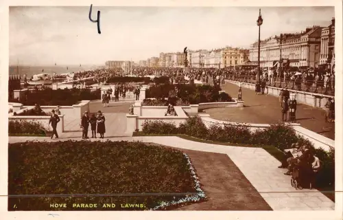 uk19007 Hove Parade and Lawns Echtfoto UK