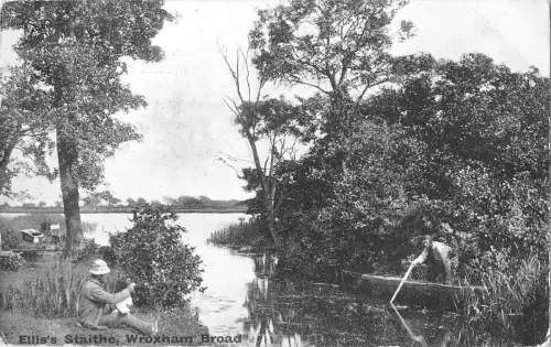 uk14844 ellis staithe wroxham broad real photo uk