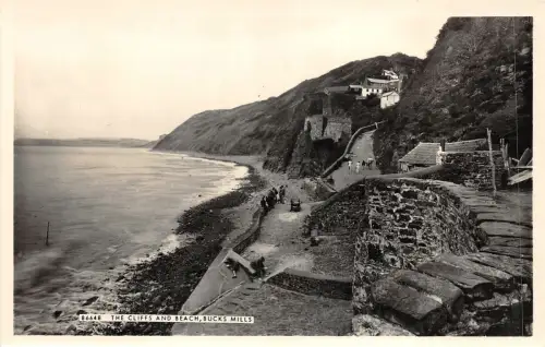 br107957 cliffs and beach bucks mills uk