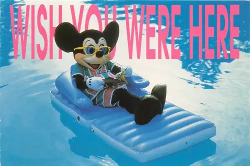 us7190 wish you were here mickey mouse minny disney