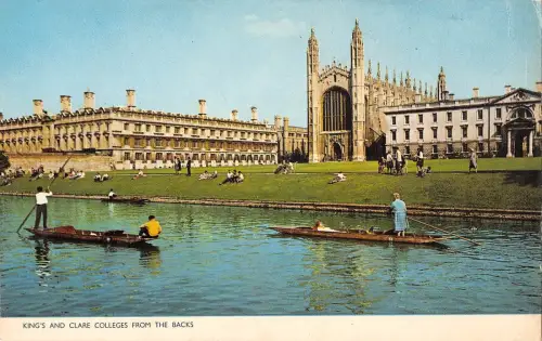 BR77624 king s and clare colleges from the backs uk 14x9cm