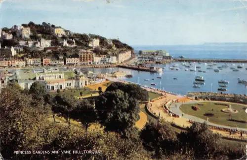 B101003 Princess Gardens andvane hill Torquay UK 14x9cm
