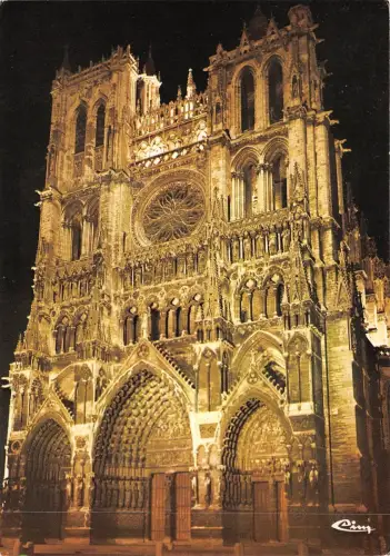 BF1409 amiens cathedrale de nuit France