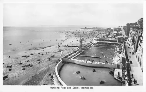 uk15558 bathing pool and sands ramsgate real photo uk