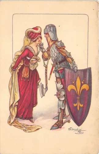 B27030 Belle Illustration signiert Serubini