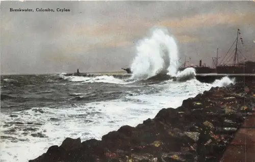 br104230 Wellenbrecher Colombo Ceylon Sri Lanka