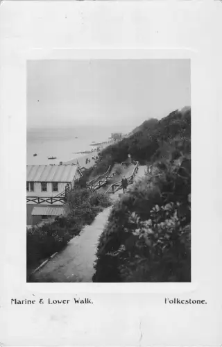 uk16477 marine and lower walk folkestone real photo uk