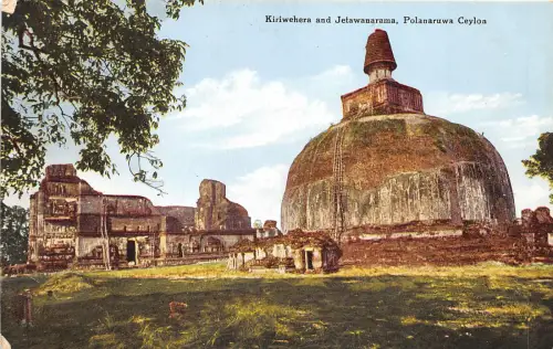 br104229 kiriwehera und jetawannarama polanaruwa ceylon sri lanka