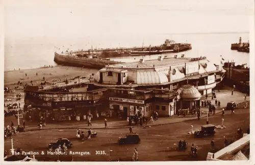 uk15491 pavilion and harbour ramsgate real photo uk