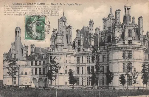 BF9773 chateau de chambord detaol de la facade ouest france Frankreich