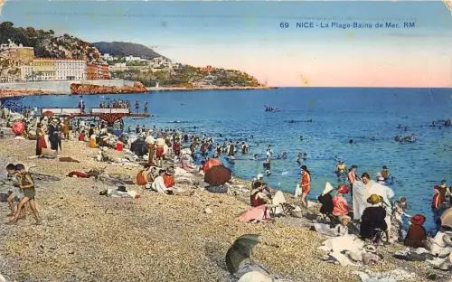 BG24820 nice la plage bains de mer france