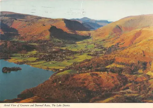B97011 Luftbild von Grasmere und Dunmail Rase UK