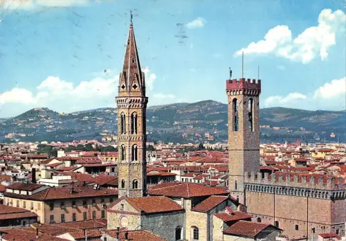 BT1451 firenze campanile della chiesa di vadia e torre dell bargello italy