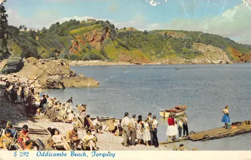 BR77712 Oddicombe Beach Torquay UK 14x9cm