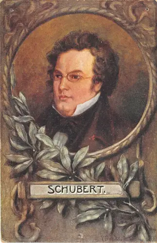 Lot243 V. Franke Schubert Gemälde AK Komponist Musiker