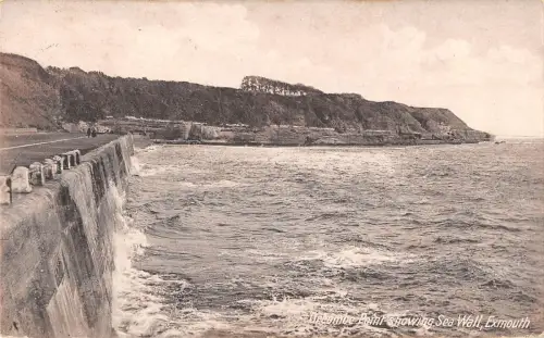 uk29274 orcombe point show sea wall exmouth real photo uk