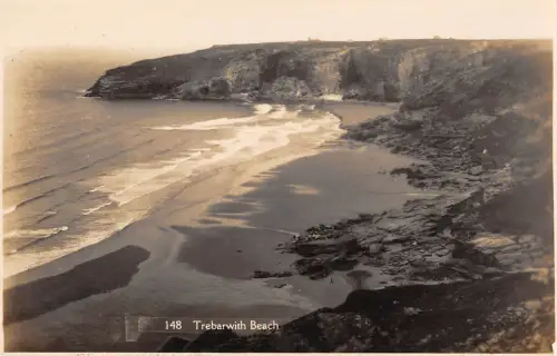 uk28503 beach trebar with real photo uk