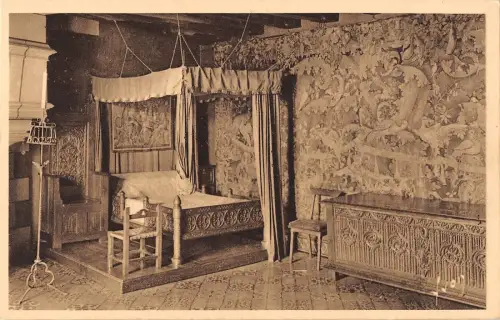 BF10120 chambre a coucher tapisseri chateau de langeais france Frankreich