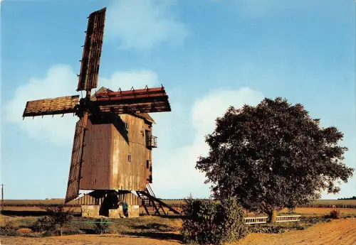 BR56314 moutiers en Beauce moulin a vent windmill