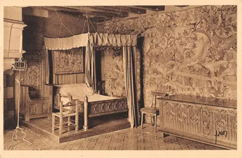BF9460 chambre a coucher tapisserie chateau de langeais france Frankreich