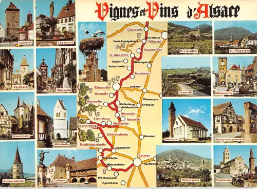 BR49737 La route des vins de chatenois a colmar karte cartes geographique Frankreich
