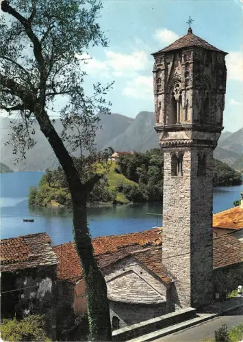 BT0371 Lago di como toree gotica al sola comacina Italien