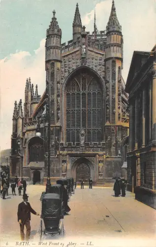 uk26671 west front of abbey bath uk