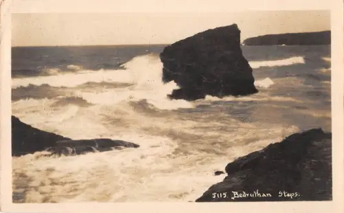 uk12055 bedruthan steps real photo uk