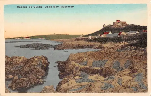 uk31283 rocque de guette cobo bay guernsey uk