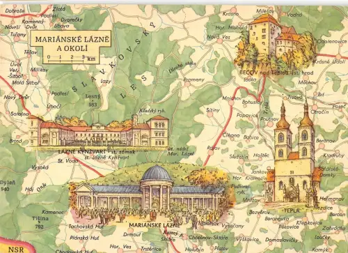 B99019 marianske lanze a okoli czech maps cartes geographiques