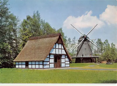 B99112 Windmühle Mühle Moulin A Vent Kappenwindmuhle und Müllerhaus Germany
