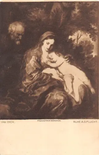BF40600 van dyck ruhe a d flucht pinakothek münchen vierges jungfrau holly lady