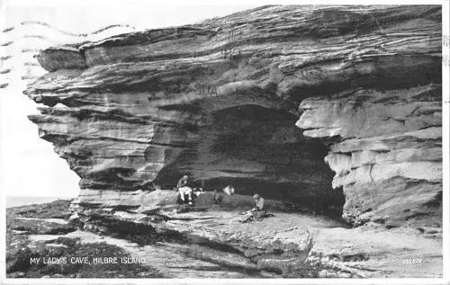 uk15504 my ladys cave hilbre island wales real photo uk