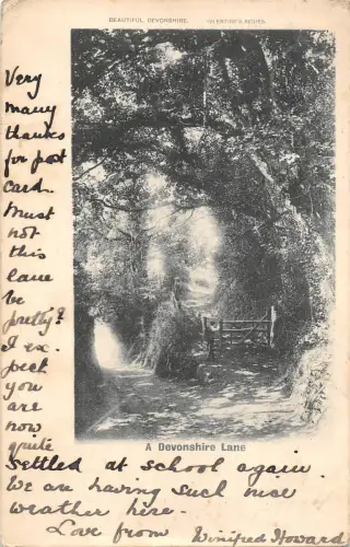 uk14855 devonshire lane real photo uk