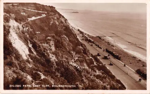 uk15680 Zick Zack Path East Cliff Bournemouth Echtfoto UK
