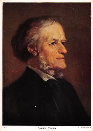 B99689 richard wagner ein herrmann postkarte komponist berühmte personen deutschland